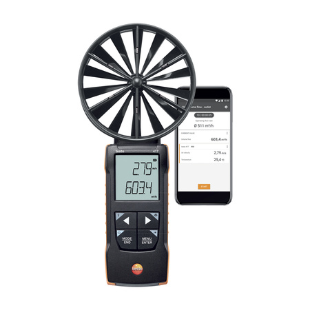 Testo 417 Anemometr wiatraczkowy - zestaw