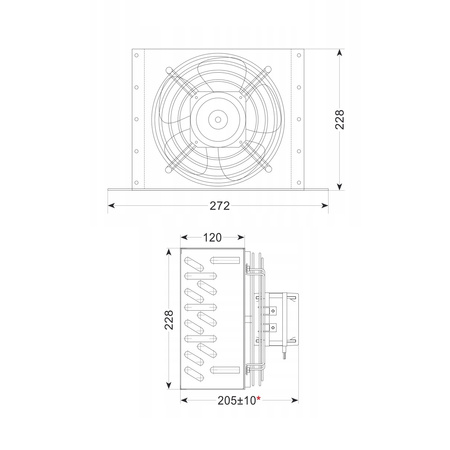 Skraplacz z wentylatorem SK-1100