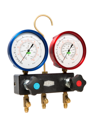 Zestaw manometrów glicerynowych REFCO M2-3-DELUXE-DS-R744-TC CO2