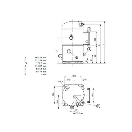 Sprężarka Copeland ZB56KCE-TWD-551 R404a