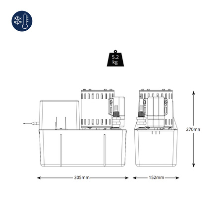 Pompka do skroplin Aspen Pumps Hot Water Economy FP2092/3