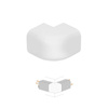 Kolanko zewnętrzne do korytka Vecamco 9805-113-11 80 mm-White AE80