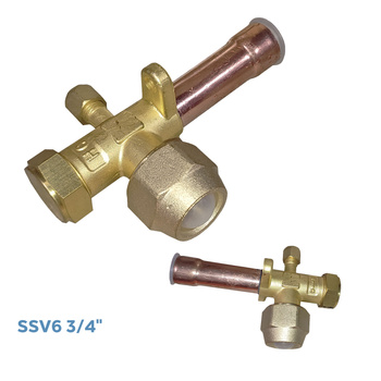Zawór serwisowy odcinający do klimatyzacji SSV6 3/4 ''