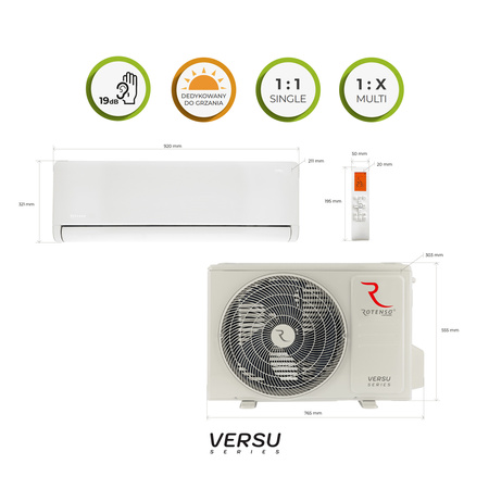 Klimatyzator Rotenso ® VERSU Pure X -  2,6kW