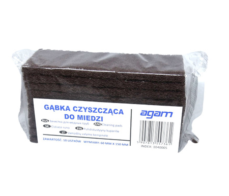 Czyścik gąbka czyszcząca do miedzi (zestaw 10 listków)