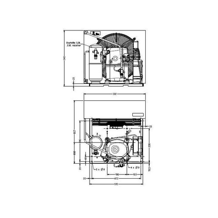 Agregat chłodniczy Tecumseh FHT4532ZHR XG 3F R404a