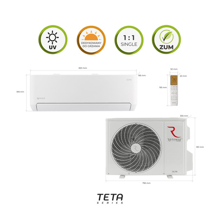 Klimatyzator Rotenso ® TETA  R16 -  3,5 kW