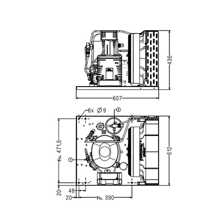 Agregat chłodniczy Tecumseh FHT2511ZBR XG 3F R404a