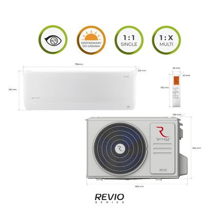 Klimatyzator Rotenso ® REVIO X - 3,5 kW