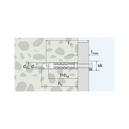 Dybel uniwersalny kołek rozporowy GXS 10/080