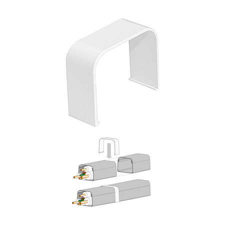 Maskownica korytka Vecamco 9805-102-11 80 mm-White