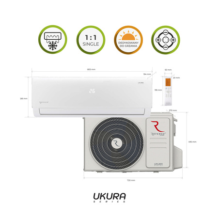 Klimatyzator Rotenso ® UKURA U35Xo - 3,5 kW
