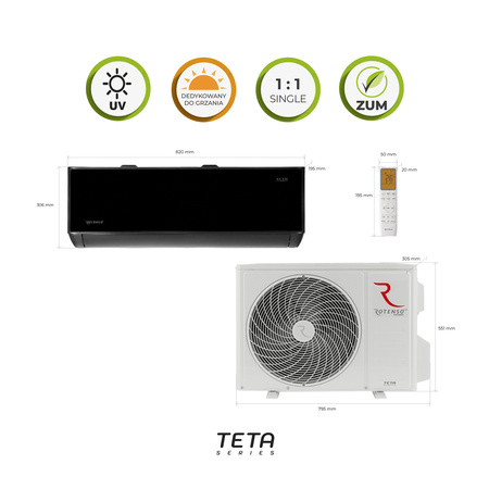 Klimatyzator Rotenso ® TETA Mirror R16 -  3,5 kW