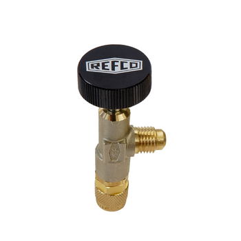 Zawór kątowy serwisowy A-38010 Refco 1/4 x 1/4"SAE R407