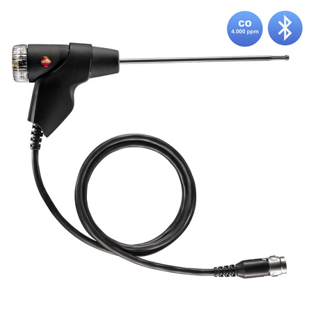 Testo 300 NEXT LEVEL O2 i CO Analizator spalin (4.000ppm) z drukarką + detektor Senco CO