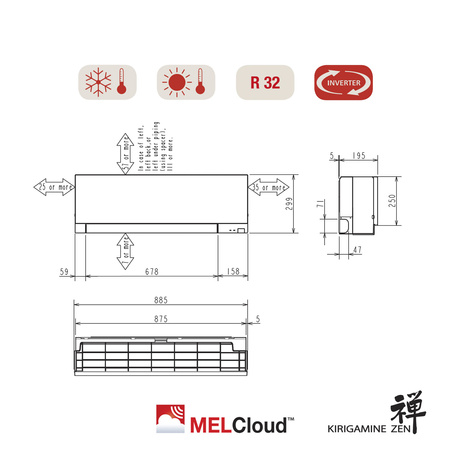 Klimatyzator Mitsubishi Electric ® - Premium Black MSZ-EF 1,8 kW