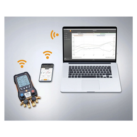 Testo 557s Smart Vacuum Elektroniczna oprawa zaworowa + zestaw węży