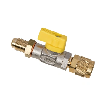 Zawór kulowy do węży serwisowych żółty 1/4" SAE REFCO CA-1/4 SAE-Y