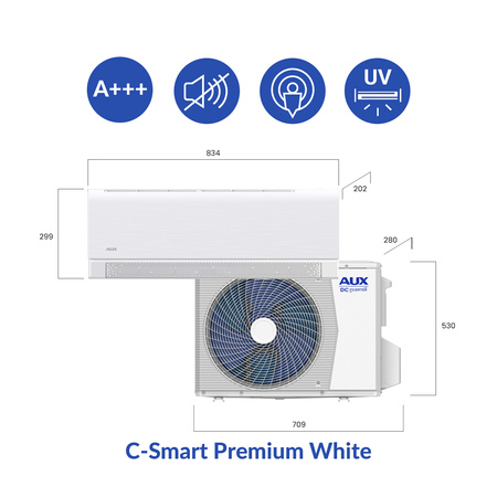 Klimatyzator Aux C-SMART PREMIUM WHITE - 3,5 kW