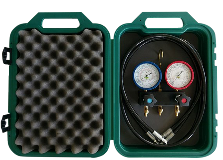 Zestaw manometrów glicerynowych REFCO M2-3-DELUXE-DS-R744-TC CO2