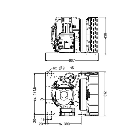 Agregat chłodniczy Tecumseh FHT2511ZBR XC 1F R404a