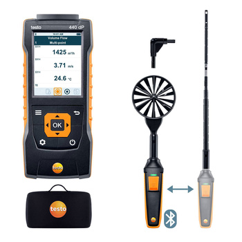 Testo 440 dp Miernik wielofunkcyjny do pomiaru prędkości przepływu powietrza