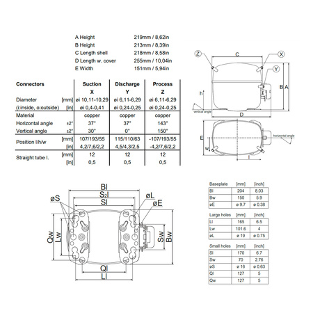 Sprężarka chłodnicza Secop SC18CNX.2 R290