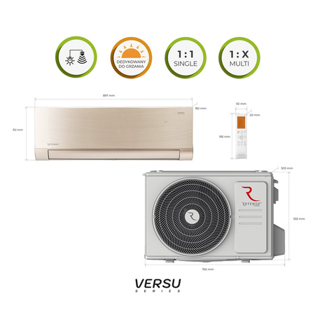 Klimatyzator Rotenso ® VERSU Gold R14 -  3,5 kW
