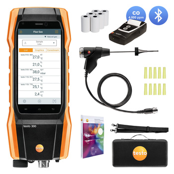 Testo 300 NEXT LEVEL Analizator spalin - zestaw z drukarką