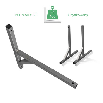 Wspornik klimatyzatora agregatu spawany ocynk AG 600 x 600 x 50 x 30