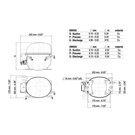 Sprężarka chłodnicza Embraco Aspera NEU6220U R290