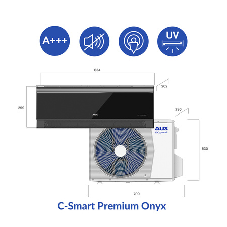Klimatyzator Aux C-SMART PREMIUM ONYX- 3,5 kW