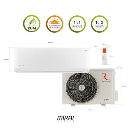 Klimatyzator Rotenso ® - Mirai X 3,5KW 