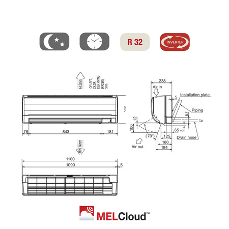 Klimatyzator Mitsubishi Electric ® - Kompakt MSZ-AP 4,2 kW