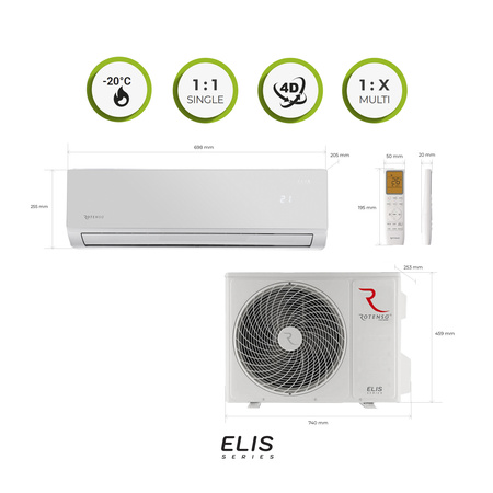 Klimatyzator Rotenso ® ELIS SILVER ES35Xi- 3,4 kW