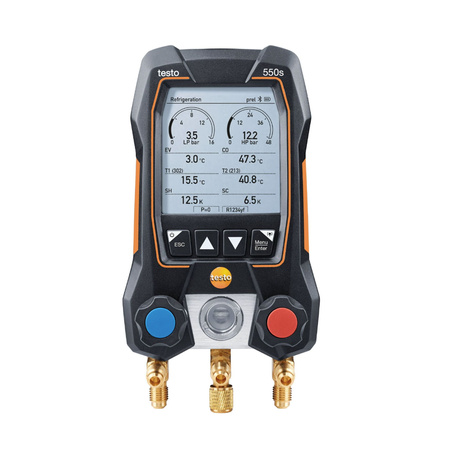 Testo 550s (Smart) Elektroniczna oprawa zaworowa + zestaw węży