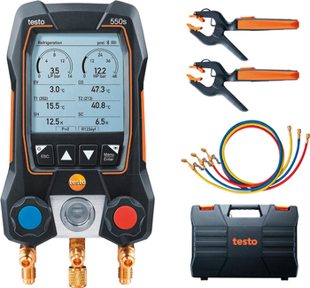 Testo 550s (Smart) Elektroniczna oprawa zaworowa + zestaw węży