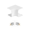 Kolanko wewnętrzne do korytka Vecamco 80 mm-White AI80