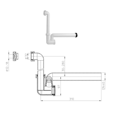 Syfon kondensacyjny HL136N