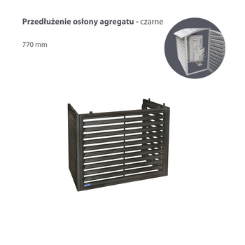 Przedłużenie osłony agregatu - czarne 770mm