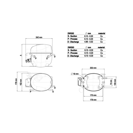 Sprężarka chłodnicza Embraco Aspera NEK2116Z R134A