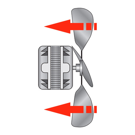 Śmigło metalowe 230x28 - ssące