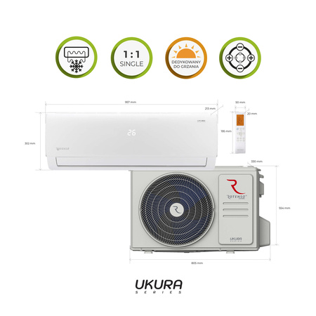 Klimatyzator Rotenso ® UKURA U50Xo - 5,3 kW