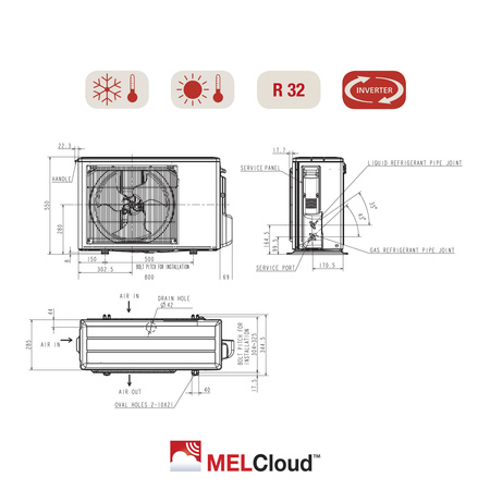 Klimatyzator Mitsubishi Electric ® SUZ-M25VAR2.TH 2,5 kW