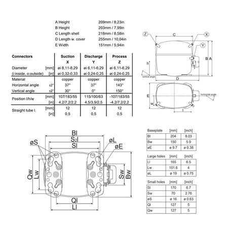 Sprężarka chłodnicza Secop SC12CL R404A/R507