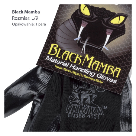 Rękawiczki powlekane nitrylem  L