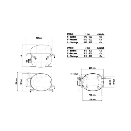 Sprężarka chłodnicza Embraco Aspera NE1130Z R134A