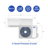 Klimatyzator Aux C-SMART PREMIUM CRYSTAL- 5,4 kW