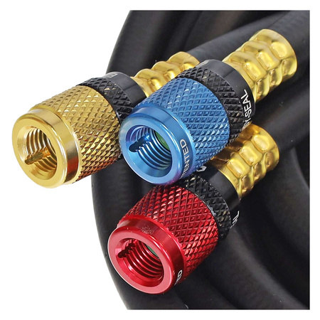 Zestaw węży serwisowych 1/4" - 180 cm BLACK DIAMOND Easy-Seal z zaworem kulowym