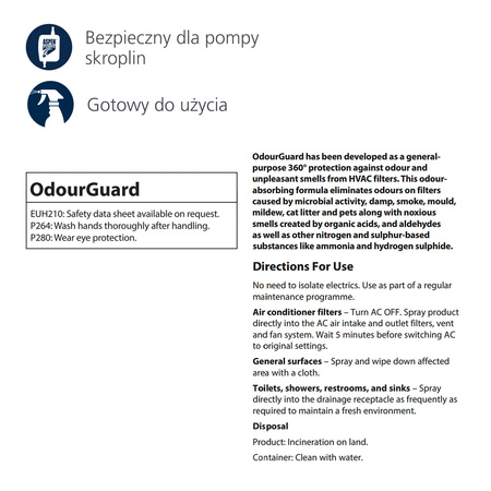 Advanced RTU OG neutralizator zapachów do systemów HVAC 1L Gotowy